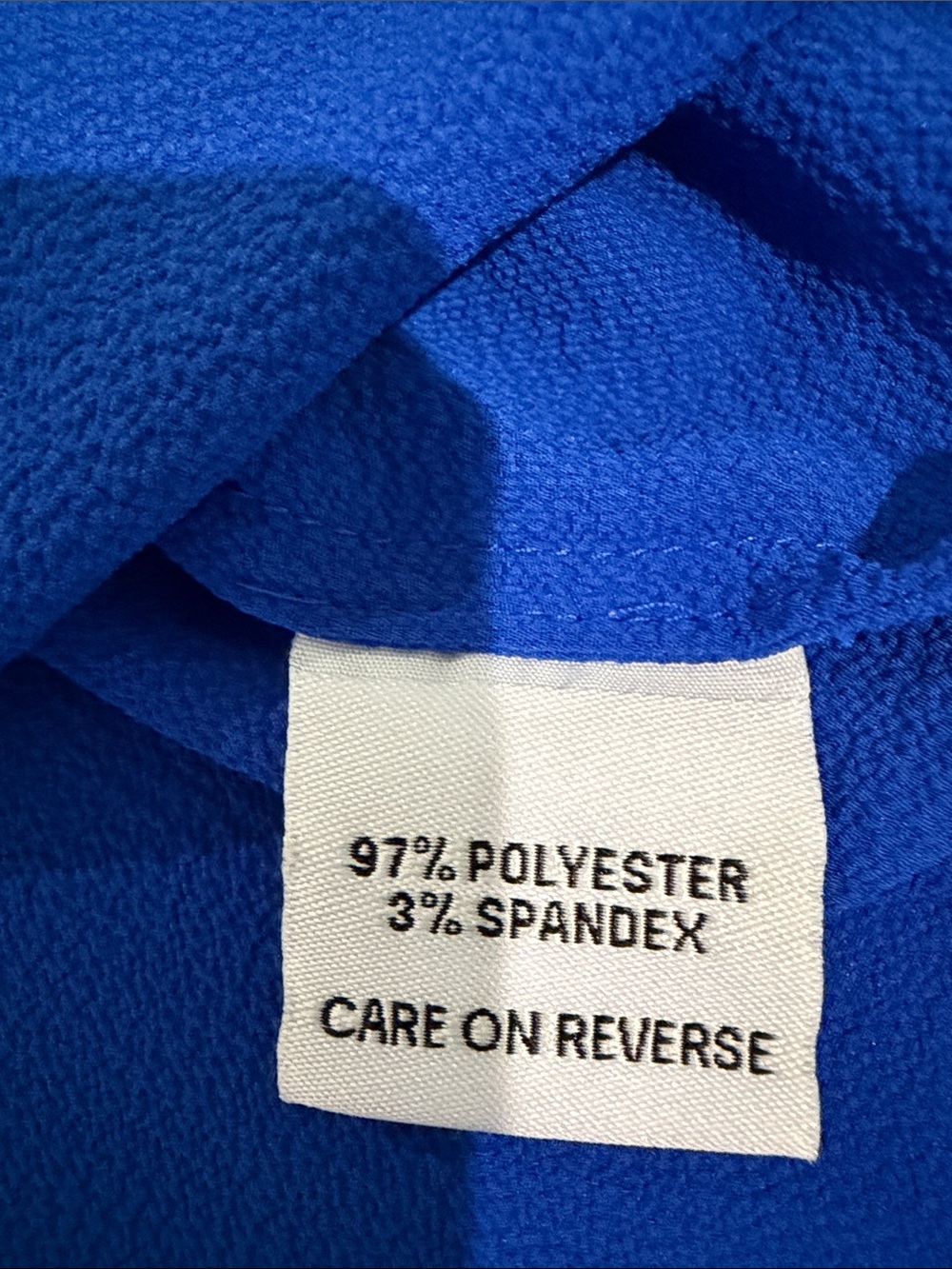 Calvin Klein Cobalt Blue Short Sleeve Split-Neck Blouse. Size Small. - Picture 6 of 7
